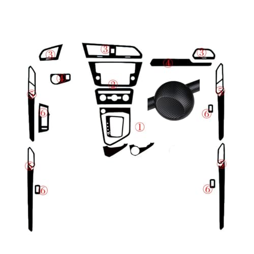Autocollants carbone pour poignée de porte VW Tiguan L : style sport au quotidien