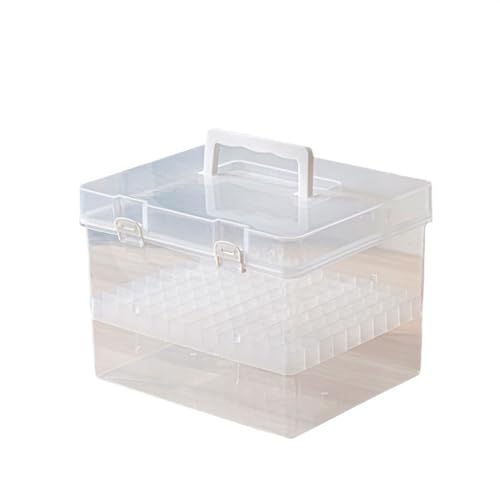 IOIUSKKU Organiseur de rangement pour marqueurs avec tiroirs et emplacements pour stylos pour peinture métallisée, étui de rangement en ABS pour marqueurs (Rose,80 couleurs) – vue 6