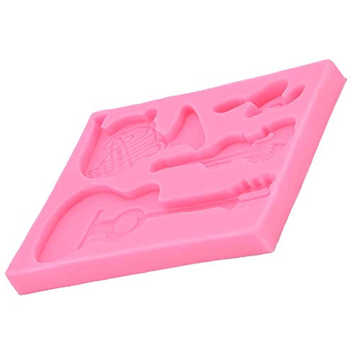 Molde para pasteles en forma de guitarra de silicona miniatura 4