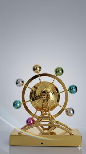 Image of Kinetic Orbital Perpetual Motion Newton Pendulum Physical Science Desk Toy Art for Office Home Decoration Multicolor (Kinetic 2)