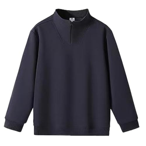 Sweat-shirt homme en cachemire noir avec fermeture éclair confortable slim fit