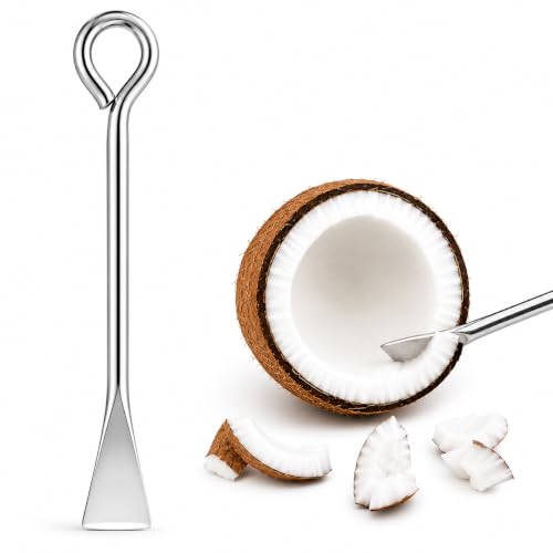 Image of Stainless Steel Coconut Slicer Cutter Tool for Kitchen | Coconut Opener, Grater, Scraper, White Remover | Heavy Duty Thengai Thuruvi | Manual Kitchen Accessories Items for Home Use (Pack of 1)