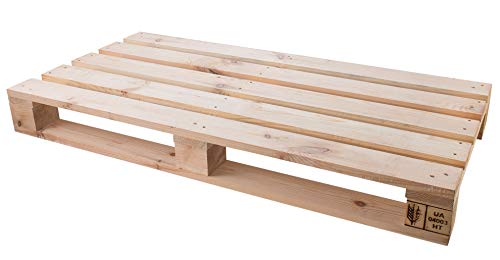 Palette lumineuse 120 x 60 x 13 cm (L x l x h) – Naturel/shabby /vintage/construction de meubles – Étagère à palettes – Construction de lit – Caisses à vin...