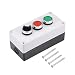 uxcell Push Button Switch Box Momentary Red Green Switches and Latching 2 Positions Rotary Switches