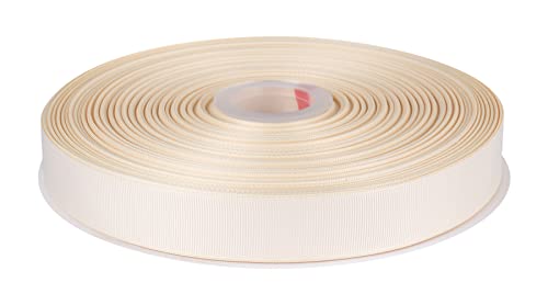 Fondersy 25mm X 91M Solid Grosgrain Ribbon for Gift Wrapping Parties, Wedding Decoration, Crafts Sewing(Ivory)