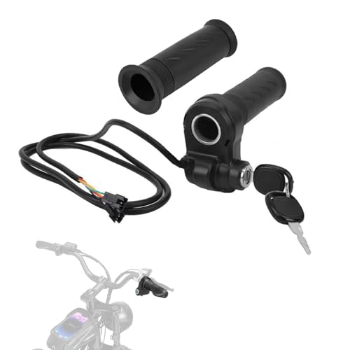 IUVWISN Ebike Full Twist Throttle Grip with 2 Keys Compatible Fit for Ridstar Q20/Q20 Pro Lite E-Bike, Electric Bike Throttle Smooth Acceleration Control