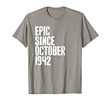 Photo Gallery awesome since october 1942 82nd birthday retro maglietta Photo Gallery awesome since october 1942 82nd birthday retro maglietta