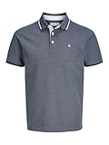 Jack&Jones Essentials Polo pour adulte, coupe ajustée, brodé, détail, boutonnière, col polo, manches courtes