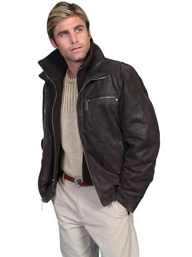 Scully Men's Zip-Out Front And Collar Lambskin Jacket - 400-63 at