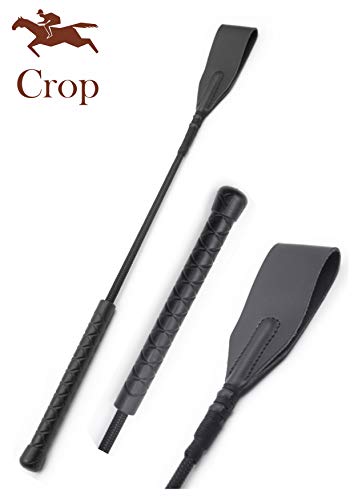 Ridin Genuine Leather Riding Crop, Riding Crop Leather, Equestrian Whip, Crop For Horses, Black Riding Crop, Horseback Crop #TOP4