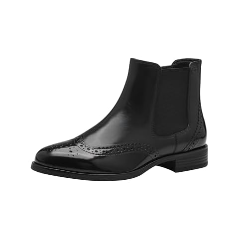Tamaris Women's Leather Chelsea Boot with Comfort Technology Cover