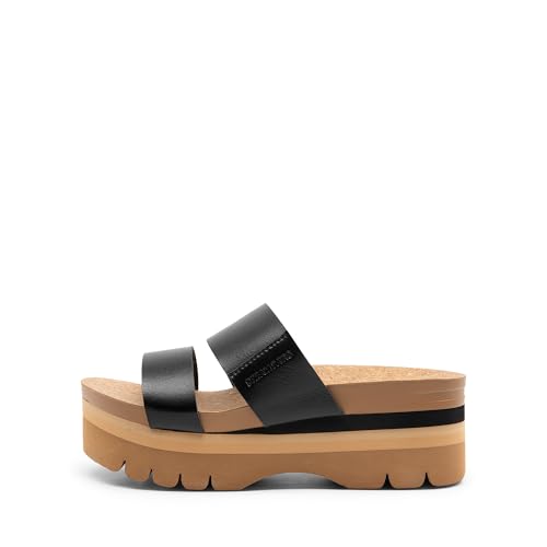 DREAM PAIRS Women's Platform Slides Sandals Comfortable Arch Support Footbed Two Strap Slip-on Fashion Beach Wedge Sandals2