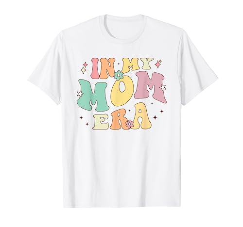 In My Mom Era Lover Groovy Retro Mom Madre Day Birthday Maglietta