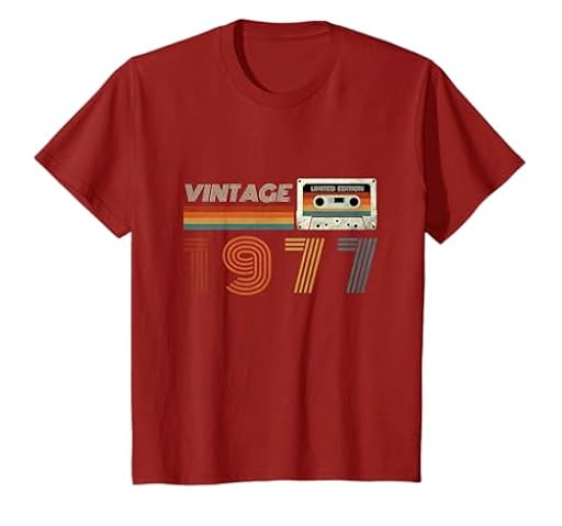 Vintage 1977 Edición Limitada Retro Casete Cinta Cumpleaños 47 Camiseta | Ya disponible en tu tienda friki favorita! En mundofriki.es!