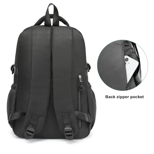 Image of Kids High Middle School Backpack for Boys 5-12 Kawaii Travel Aesthetic Bookbag,Black