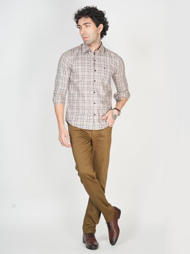 Image of Allen Cooper Checks Shirts for Men - 100% Cotton Comfort Fit Casual and Formal Shirt - Breathable, Soft, Classic Style (Multiple Colors)