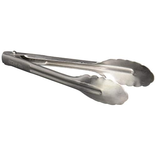 Winco UT-7 Coiled Spring Heavyweight Stainless Steel Utility Tong, 7-Inch, Silver, Medium (Pack of 2)