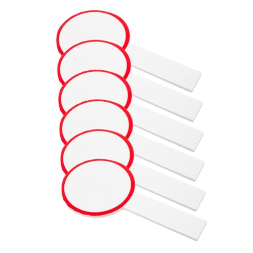 Sewroro 6pcs Handheld Blank Writable Scoreboards Single-sided Whiteboards for Voting Auctions Teaching Easy to Clean Design