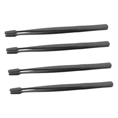 Gatuida 4pcs Stainless Steel Eyelash Extension Tweezers Professional Metal Lash Tweezers for Eyebrows