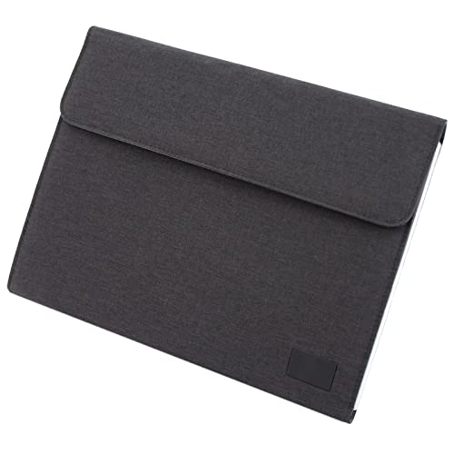 Alassio 46223 - Fächermappe RPET STOP Ocean Plastic, Organizer A4 mit 13 Fächern, Meetingmappe aus Nylon und Leder, Schreibmappe, Mappe mit Notizblock, Dokumentenmappe ca. 36,5x29x4 cm, anthrazit Cover