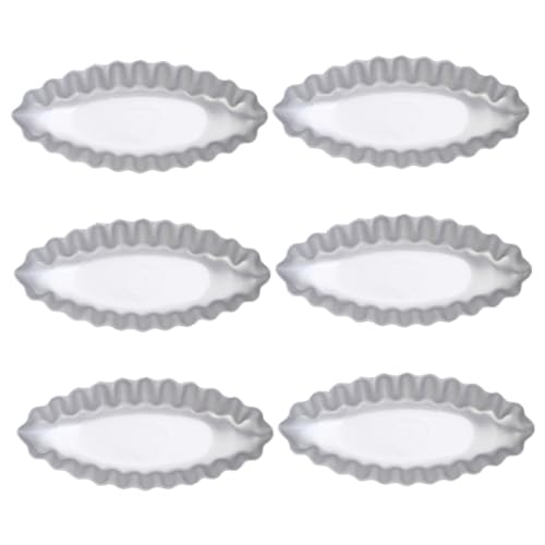 BRIGHTFUFU 6 Pcs Aluminium Alloy Baking Molds Non Stick Cake Tart Baking Tool for Easy Use for Cakes Egg Tarts and More Dishwasher
