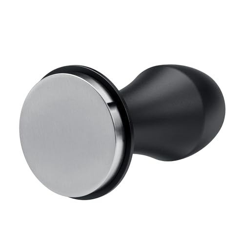 Image of Normcore 49mm Coffee Tamper V4.1 with Click Sound Feedback, Spring Loaded Tamper With Stainless Steel Flat Base, Compatible with 49mm Espresso Machine Portafilter, Black