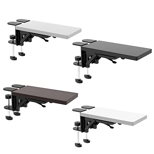 NJDT Extensor de Escritorio Carga de Bandeja 10 kg - Soporte de Brazo para escritorios de computadora de Oficina en casa - Reposabrazos de muñeca 30x15cm, Abrazadera, ergonómico, 90 ° Plegable, s Cover
