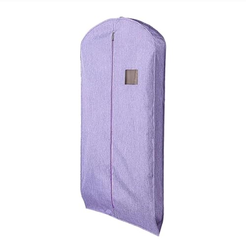 Breathable Oxford Cloth Garment Bags for Hanging Clothes, Zippered Storage Suit Bags, 43.3in/110cm, Durable & Lightweight, Ideal for Home Organization (Purple)