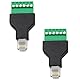 PENGLIN Adapter RJ12 Stecker auf 6-polige Schraubklemme, für Telefonverlängerung Cat3, RJ12 6P6C, 2 Stück