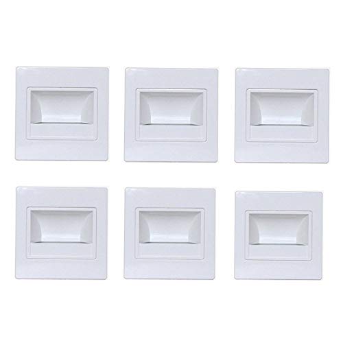Dreamworth 6-Pack LED Corner Wall Lamp 85-265V Embedded LED Stairs Step Night Light LED Stair Wall Lighting for Hallway, Stairs, Closet