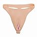 TAHLD Lingerie vaginale Finta Realistico Sissy Drag Queen Silicone Boxer Gatto Falso per Crossdresser Transessuale,Skin tone/ad56t~1,One Size