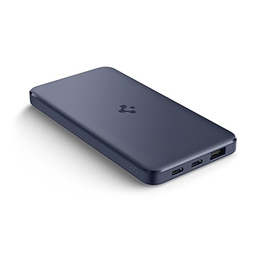Image of Spigen ArcPack 10000mAh Power Bank, PD3.0, Fast Charging, 22.5W Max Output, 2 Type-C Ports, 1 USB-A Port - (ABS+PC, Navy Blue)