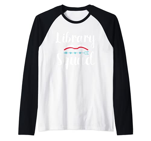 Library Squad Student Teacher Bookworm Book Lovers Librarian Raglan Baseball Tee