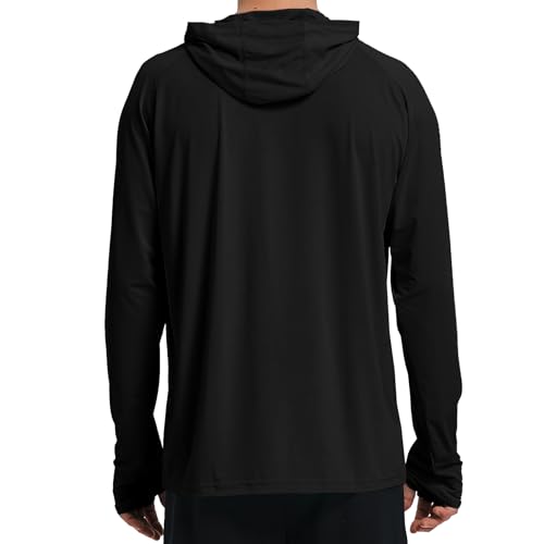 Riverruns Men's UPF 50+ Sun Protection Hoodie Fishing Shirt Cooling Quick Dry Rash Guard Long Sleeve2