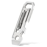 KeyUnity KR03 EDC Pry Bar Multitool with Flathead and Phillips Screwdriver Bottle Opener Wrenches and Ruler Compact Pocket Tool for Everyday Carry and Camping Gear
