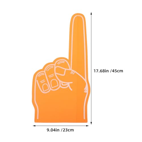 Mano de espuma para animadoras portátil naranja en lote de 4 para festivales musicales 2