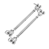 PRETYZOOM 2Pcs Stainless Steel Closed Body Turnbuckles Screw Tensioners for Wire Rope for Industrial Use for Outdoor Indoor