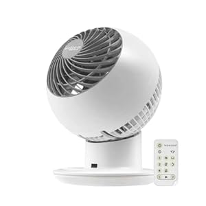 IRIS Woozoo Globe Multi-Directional 5-Speed Oscillating Fan [2024 Model], Small, White