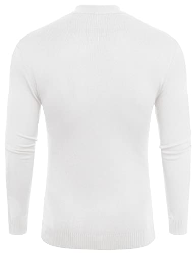 Babioboa Men's Mock Turtleneck Sweater Slim Fit Half Turtleneck Long Sleeve Knit Pullover Thermal Casual Solid Knitwear3