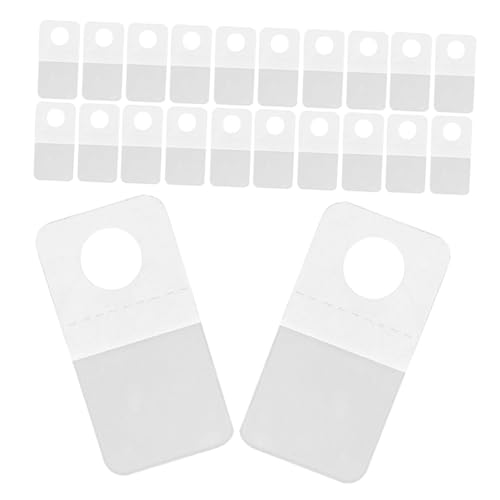 Lurrose 300pcs Adhesive Hang Tags Aircraft Hole Hooks Upgraded Adhesive Hooks Plastic Sticker Display Easy Install Tab Hangers for Retail Display