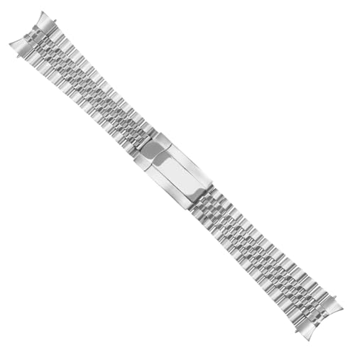 Ewatchparts Jubilee Watch Band Solid Link Compatible With Rolex Datejust Glide Lock Clasp 21mm Heavy Stainless Steel