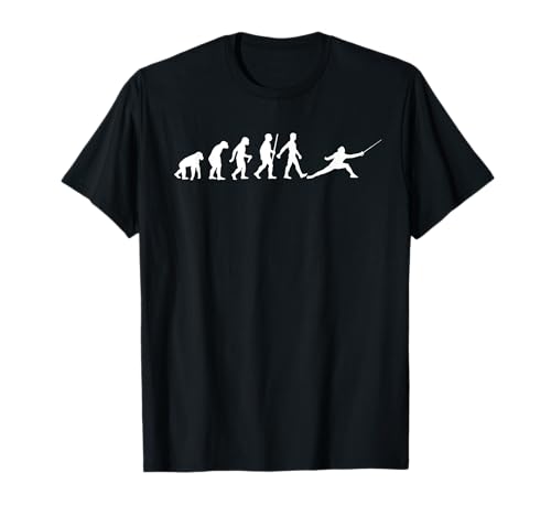 Esgrima fresca para hombres y mujeres Espada Sabre Epee Fencer Evolution Camiseta