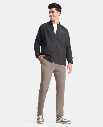 Image of Jockey SP16 Men's Soft Touch Microfiber Elastane Slim Fit Active Wear Trackpants with Side Pockets