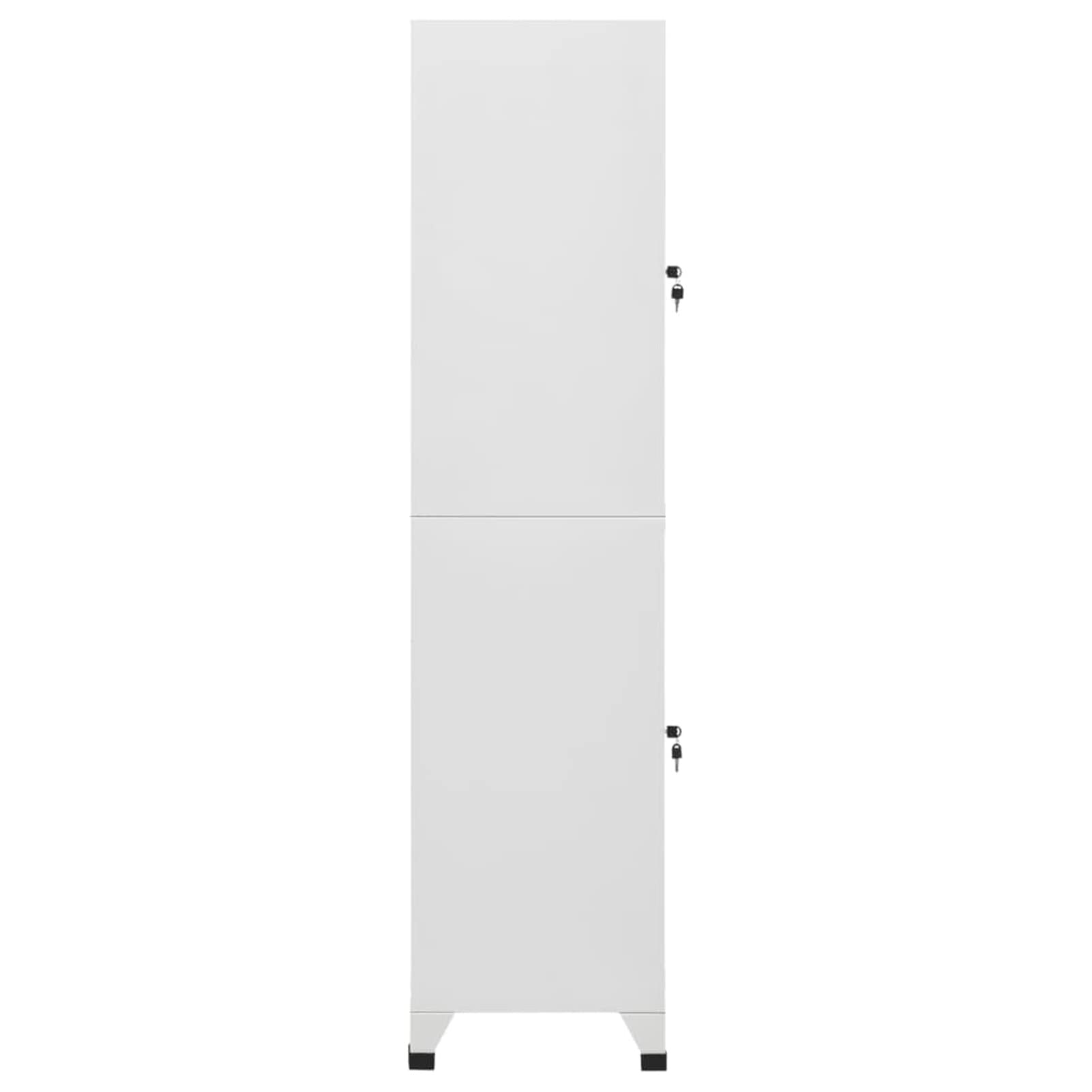 Festnight Armadietto Spogliatoio, Armadietti Spogliatoio Metallici, Armadio in Metallo, Armadio Spogliatoio, Armadietto a Chiave a 2 Scomparti 38x45x180 cm
