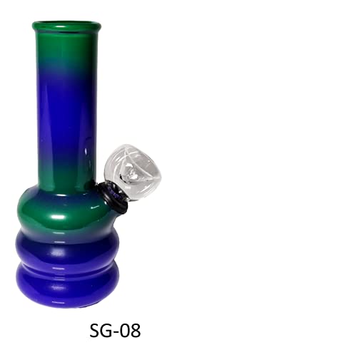 Handgefertigte Rasta Bong Reisebong Glasröhrchen Borosilikatglas Mini Hookah 12,7 cm günstig (SG-08) – Bild 5
