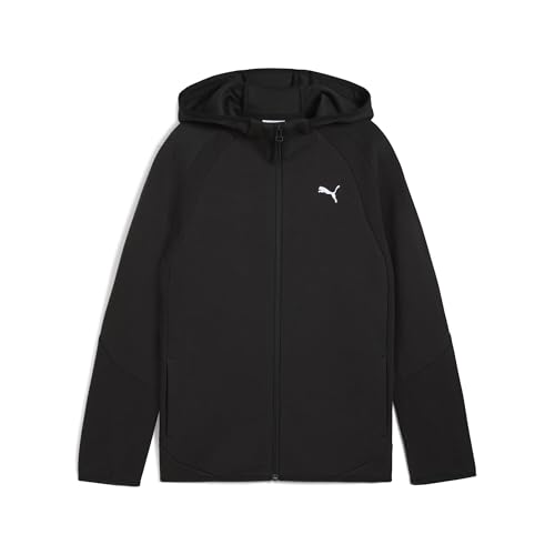 Sweat Garçon PUMA Evostripe Full-Zip Hoodie DK B en coton noir confortable pour le sport