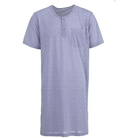 Camisón de manga corta para hombre LUCKY con bolsillo y aberturas laterales Cover