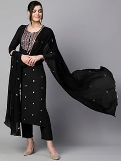 GoSriKi Women KASTURI BLACK-APL-GS_51477 Kurta with Pant & Dupatta (pack of 1)