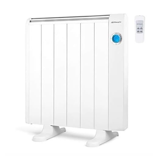 Orbegozo RRE 1010 A, Emisor térmico bajo consumo, 1000 W, 6 elementos reales, aluminio, mando a distancia, funcionamiento programable, botón de desconexión total, pared o pie, color blanco