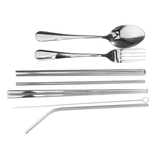 YARNOW 1set Viaggio Acciaio Inossidabile Per Pasti All Aperto Kit Completo Di Utensili Da Cucina Per Campeggio Picnic e Attività All Aperto Design Compatto e Leggero